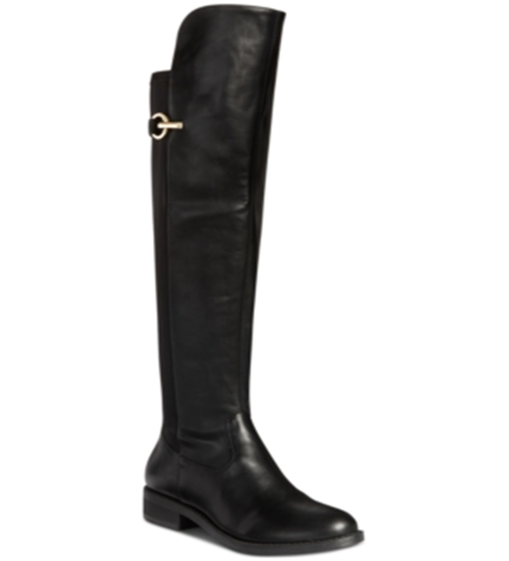 Botas femininas Rebel By Zigi Onley Leather bico redondo cano alto pretas tamanho 7 M