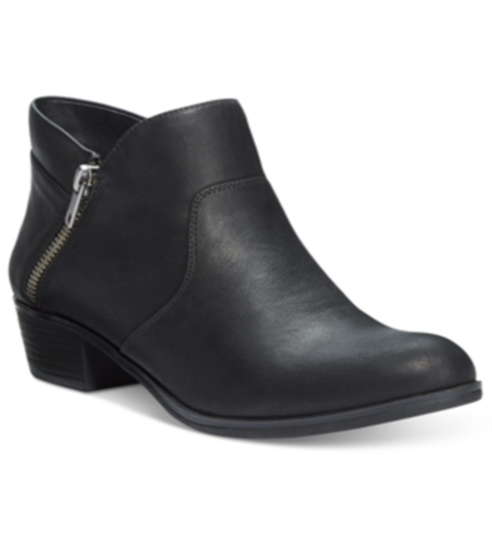 Botas femininas American Rag pretas acolchoadas Abby bico redondo salto bloco tamanho 10 M