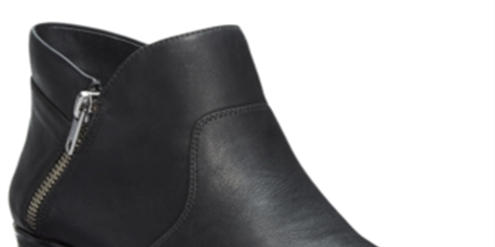 Botas femininas American Rag pretas acolchoadas Abby bico redondo salto bloco tamanho 10 M