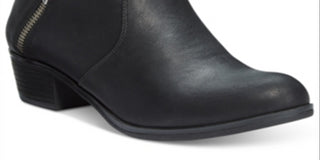 Botas femininas American Rag pretas acolchoadas Abby bico redondo salto bloco tamanho 10 M