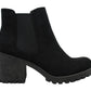 Botas femininas American Rag Morghan de camurça sintética com bico redondo, pretas, tamanho 10 M