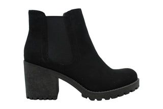 Botas femininas American Rag Morghan de camurça sintética com bico redondo, pretas, tamanho 10 M
