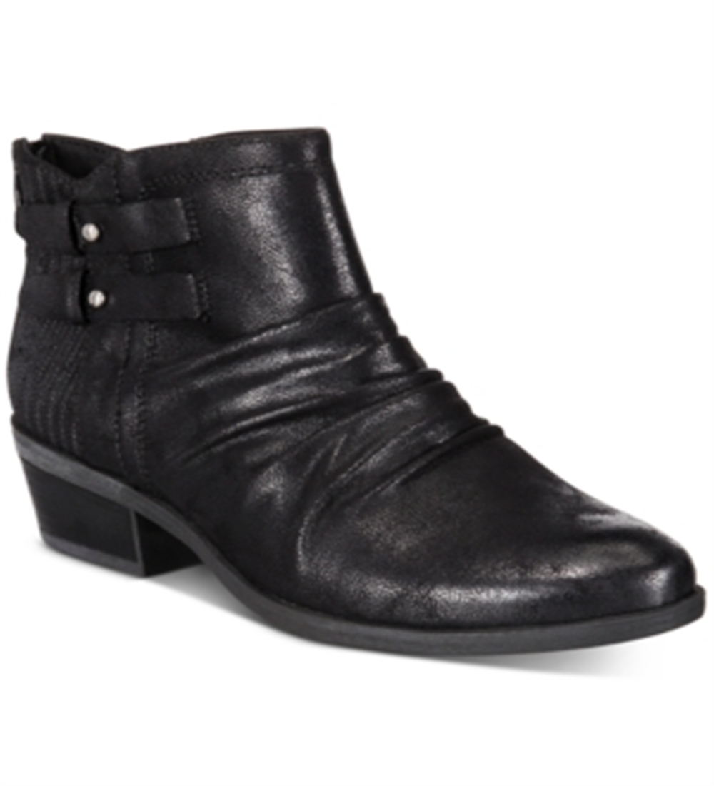 Botas femininas Baretraps Georgina Slouchy com tiras e tornozelo, pretas, tamanho 5,5 M