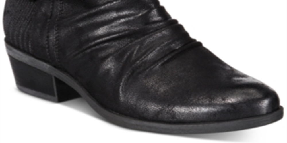 Botas femininas Baretraps Georgina Slouchy com tiras e tornozelo, pretas, tamanho 5,5 M