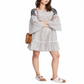 Vestido curto bordado Lola feminino Free People, branco, tamanho médio