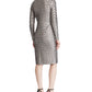 Vestido de coquetel acolchoado com lantejoulas Ralph Lauren feminino, marrom, tamanho 12
