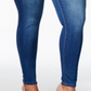Calça jeans feminina Petite Plus Size Infinite Stretch Dawson Super Skinny Rosa Celebrity, tamanho 14P