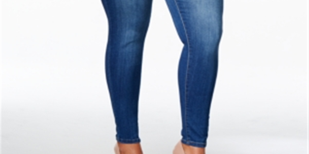 Calça jeans feminina Petite Plus Size Infinite Stretch Dawson Super Skinny Rosa Celebrity, tamanho 14P
