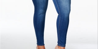 Celebrity Pink Women's Petite Plus Size Infinite Stretch Dawson Super-Skinny Jeans Blue Size 14P