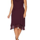 Vestido e jaqueta plus size SL Fashions femininos, cor vinho, tamanho 14W