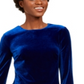 Vestido de coquetel curto Calvin Klein feminino, manga longa, azul, tamanho 8