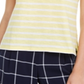 Camiseta listrada feminina Maison Jules, amarela, tamanho médio