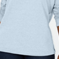 Karen Scott Top esportivo feminino com gola alta, azul, tamanho grande
