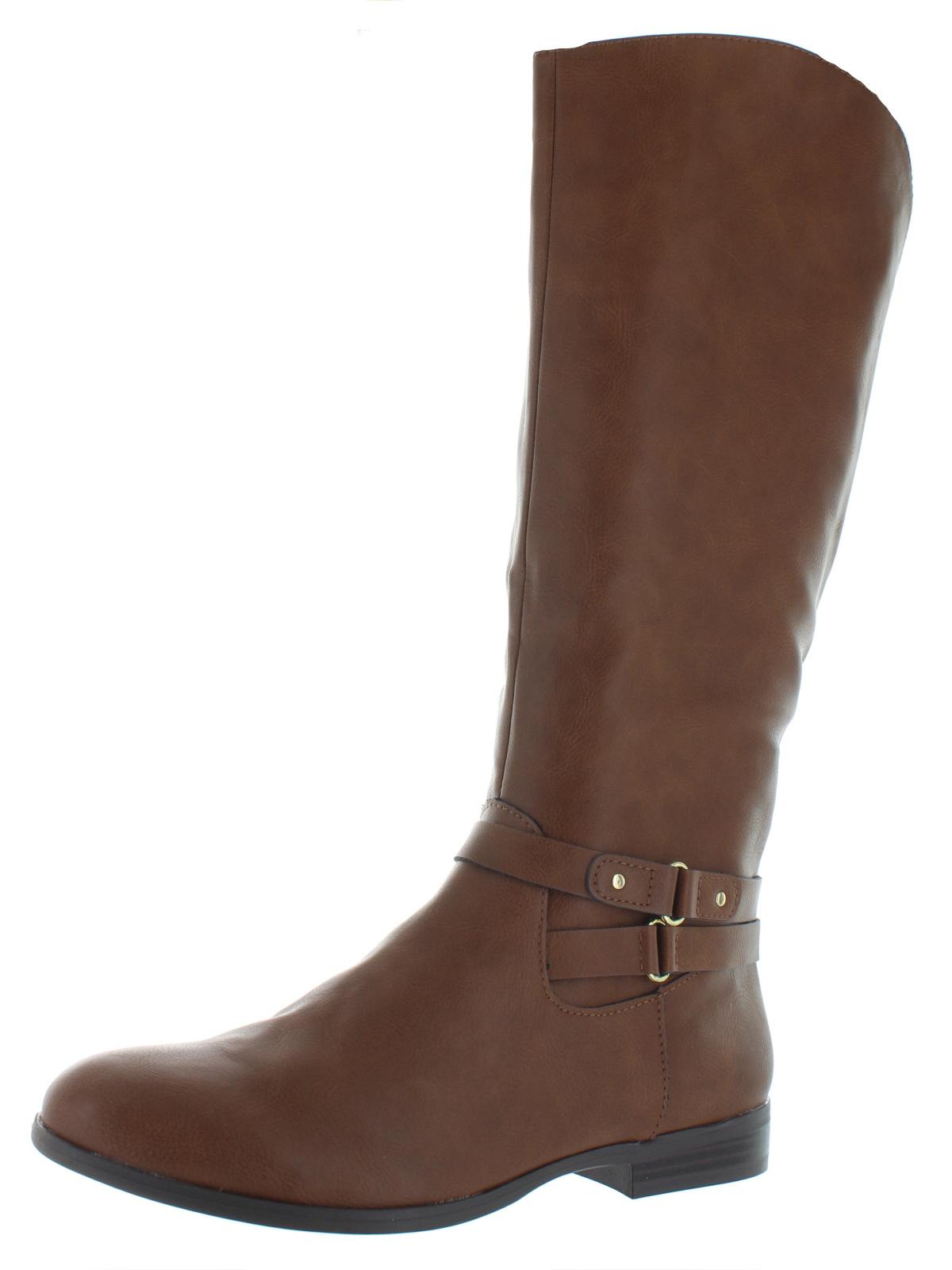 Botas de montaria Kindell de couro sintético femininas Style &amp; Co, tamanho 6 M, bege
