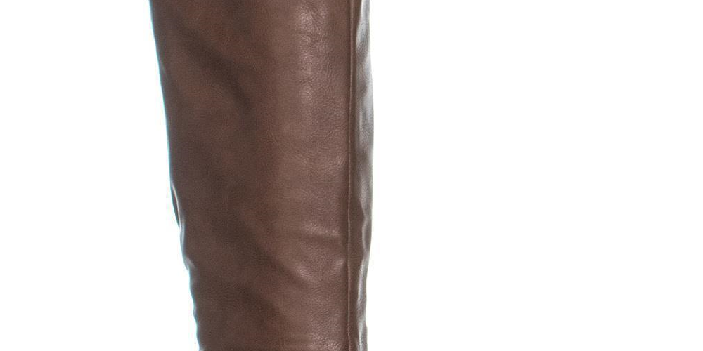 Botas de montaria Kindell de couro sintético femininas Style &amp; Co, tamanho 6 M, bege