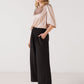 Espadrille Wedges com corte em V em lona com rosas