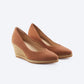 Espadrille Wedges com corte em V em lona com rosas
