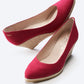 Espadrille Wedges com corte em V em lona com rosas