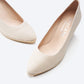 Espadrilles plataforma com corte em U em lona com rosas