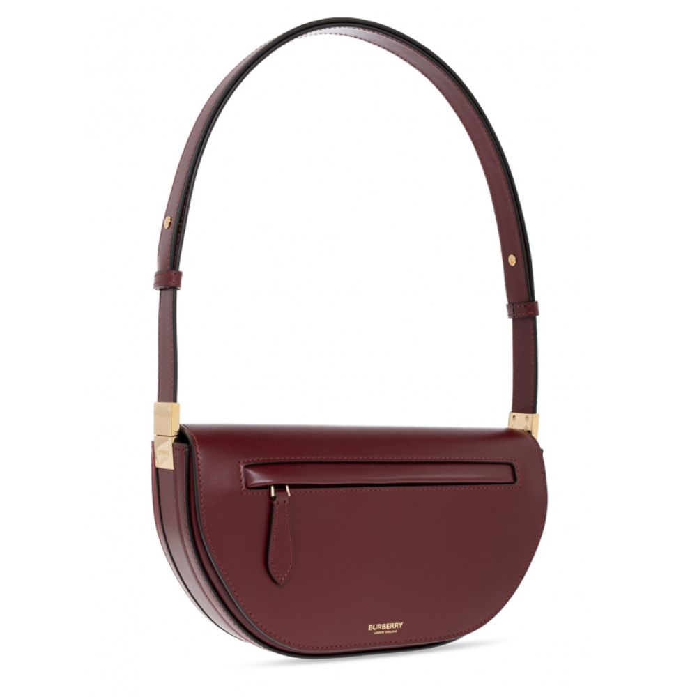Bolsa de ombro pequena de couro Burberry Olympia