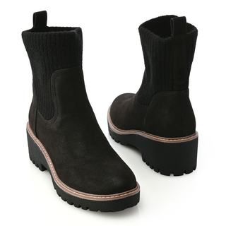 MIA "Kara" Sweater Knit Detailed Ankle Boots
