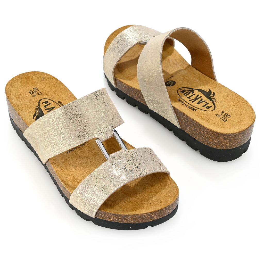 Plakton Clarissa Dual Strap Slip-on Sandals