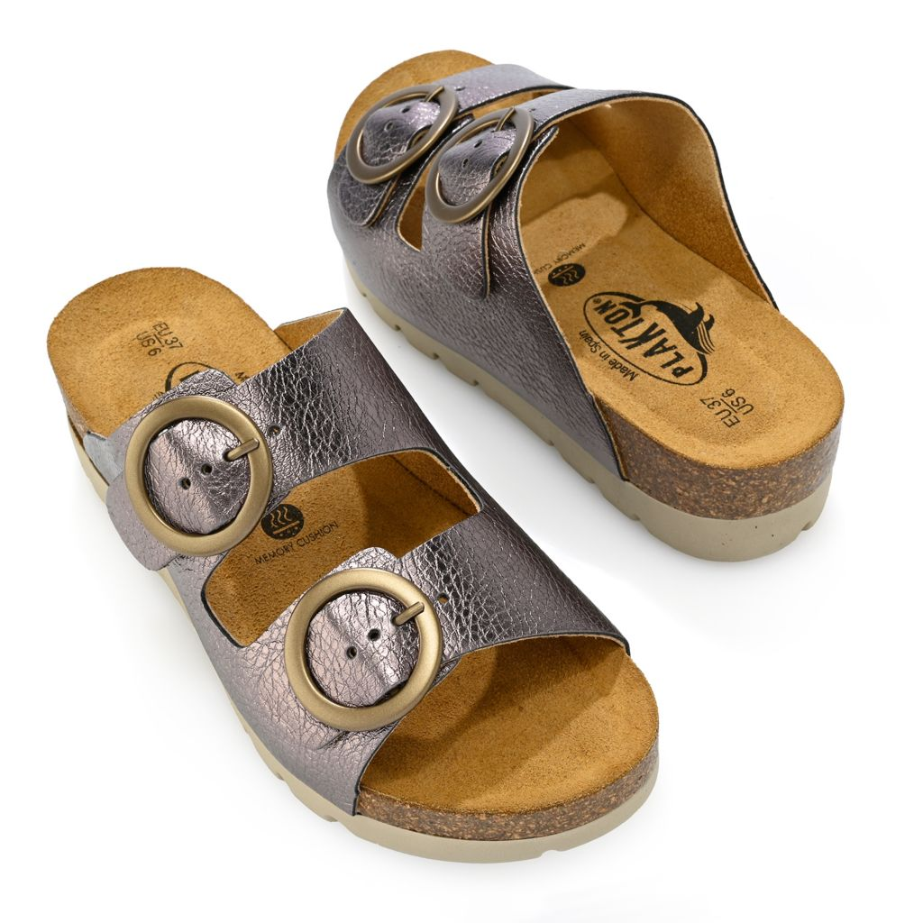 Plakton Cora Slide-on Dual Strap Adjustable Sandals