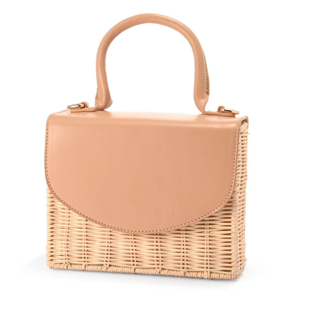 Urban Expressions Clementine Woven Straw Flap Bag