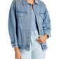 Jaqueta jeans com detalhes em algodão Sunset &amp; Spring, azul, tamanho P
