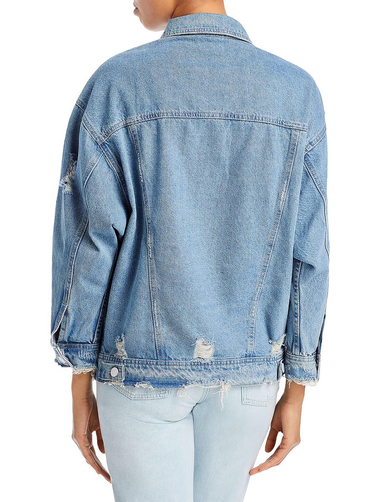 Jaqueta jeans com detalhes em algodão Sunset &amp; Spring, azul, tamanho P