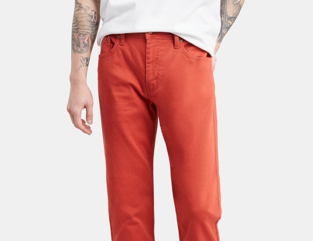 Calça jeans Levi's 502™ Taper Masculina Laranja Escuro Tamanho 32X32