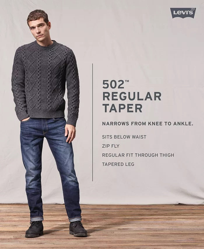 Calça jeans Levi's 502™ Taper Masculina Laranja Escuro Tamanho 32X32