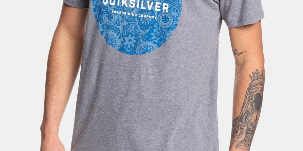 Camiseta gráfica Raging Dream masculina Quiksilver, tamanho médio, cor carvão
