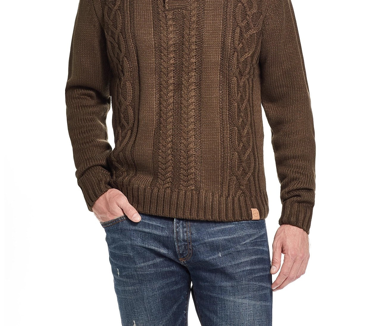 Suéter masculino vintage à prova de intempéries com botões militares, gola alta, verde, tamanho pequeno médio