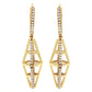 14K Yellow Gold 5/8 Cttw Diamond Geometrical Pillar Drop and Dangle Earrings (G-H Color, SI1-SI2 Clarity)