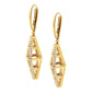 14K Yellow Gold 5/8 Cttw Diamond Geometrical Pillar Drop and Dangle Earrings (G-H Color, SI1-SI2 Clarity)