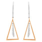 14K Rose and White Gold 3/8 Cttw Diamond Windchime Drop and Dangle Earring (G-H Color, SI1-SI2 Clarity)