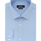 Camisa social masculina DKNY Slim Fit Stretch Mini Xadrez Azul Tamanho 15,5X34-35