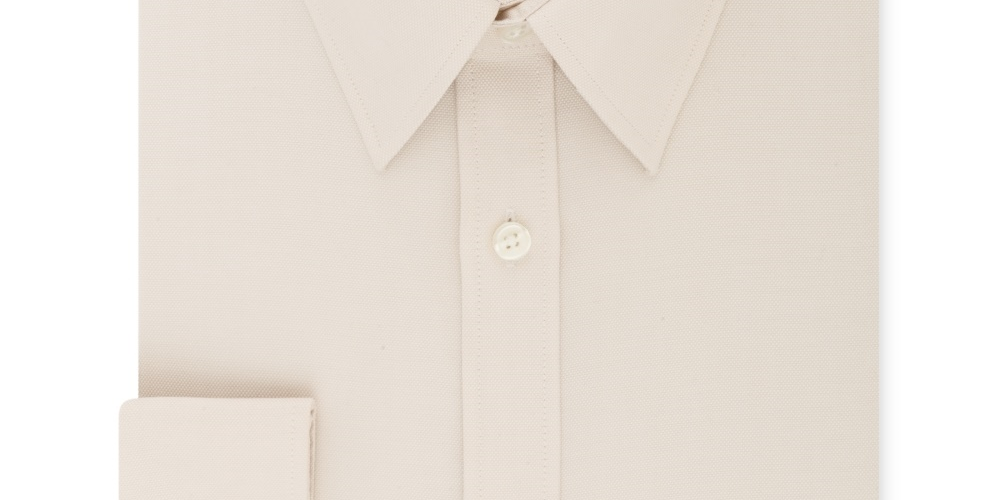 Camisa social masculina Tommy Hilfiger Athletic Fit Performance Stretch com gola flexível, bege, tamanho G