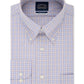 Camisa social masculina Eagle xadrez com gola slim fit, não passável, roxa, tamanho 17,5 x 34 x 35