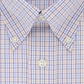 Camisa social masculina Eagle xadrez com gola slim fit, não passável, roxa, tamanho 17,5 x 34 x 35