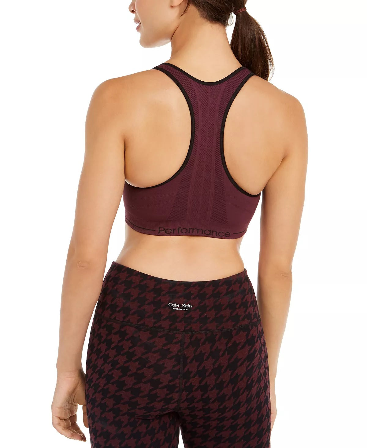 Sutiã esportivo Calvin Klein Impact feminino vermelho tamanho médio