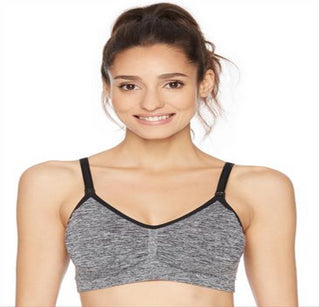 Sutiã de amamentação com fecho e sem costura para maternidade, cobertura total, tamanho G, preto