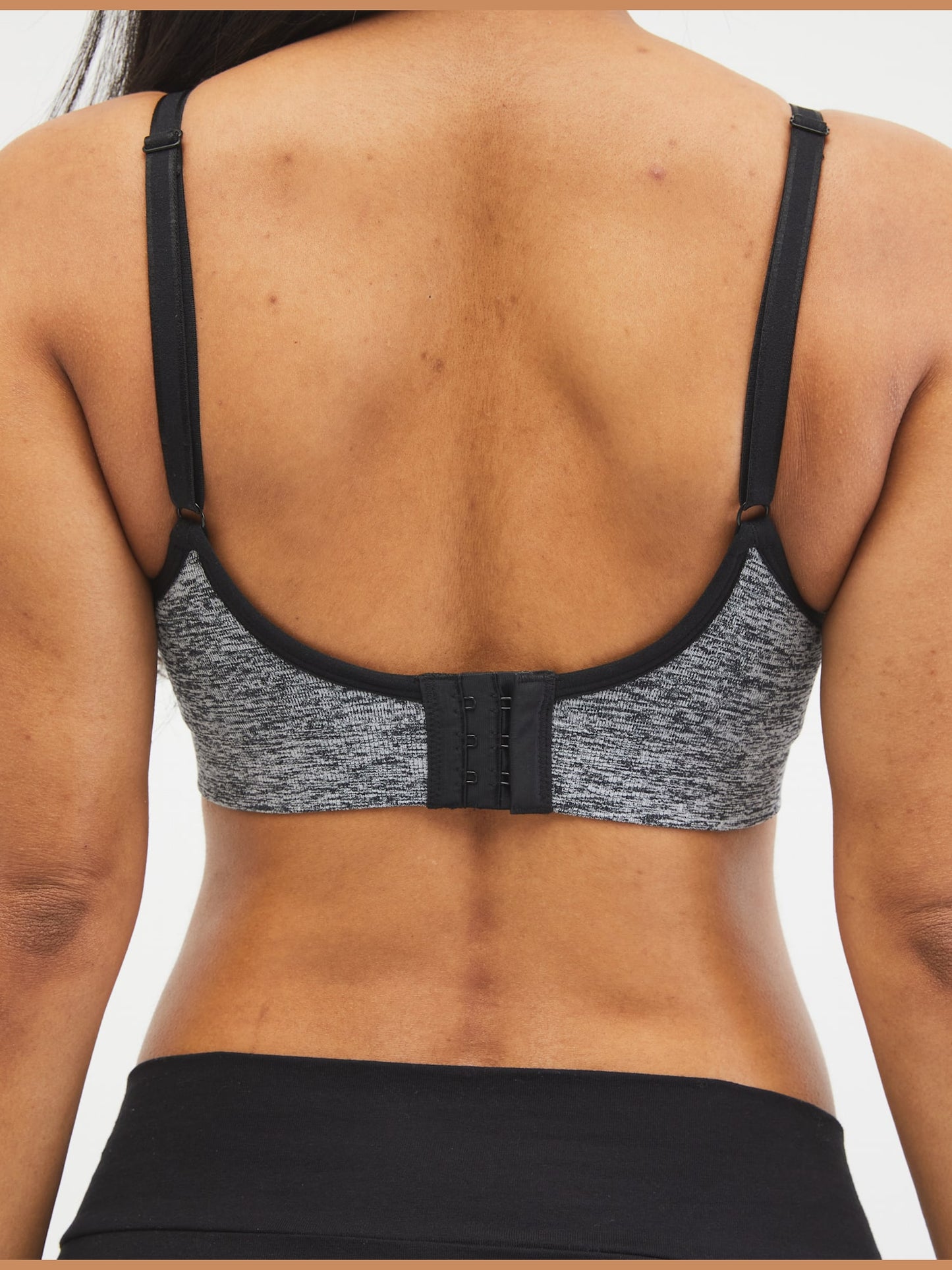 Sutiã de amamentação com fecho e sem costura para maternidade, cobertura total, tamanho G, preto