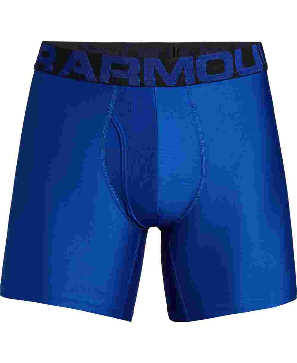 Cuecas Boxer Under Armour Tech 6'' Boxerjock Masculinas - Pacote com 2 - Azul Marinho, Tamanho X-G