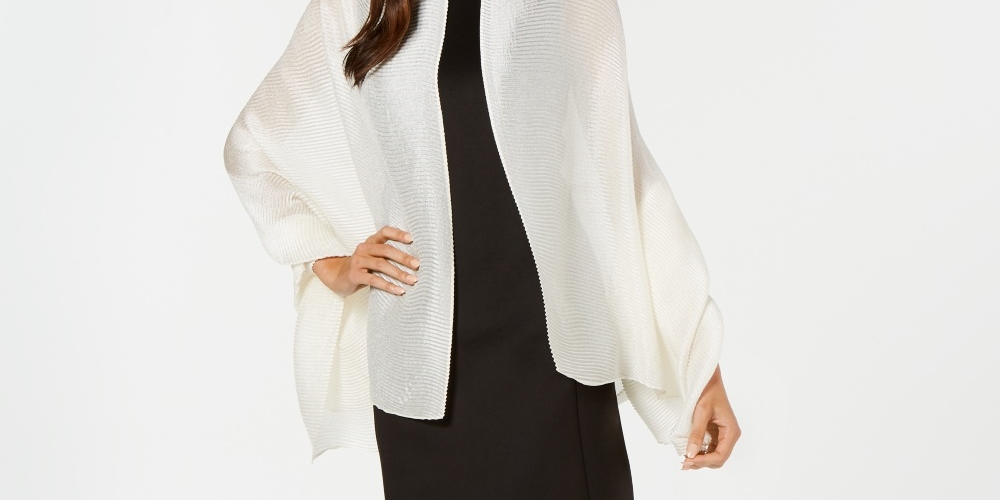 INC International Concepts Vestido de noite leve e plissado feminino, bege, tamanho regular