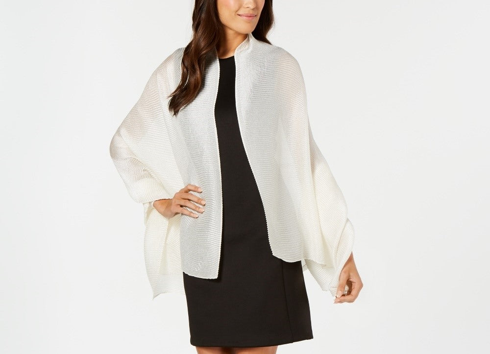 INC International Concepts Vestido de noite leve e plissado feminino, bege, tamanho regular