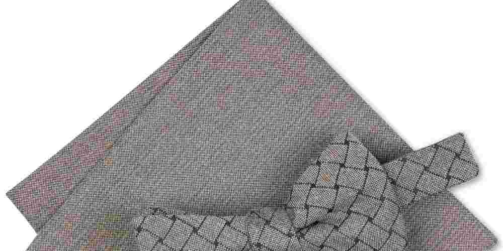 Gravata borboleta Alfani masculina Solid Mode cinza tamanho único