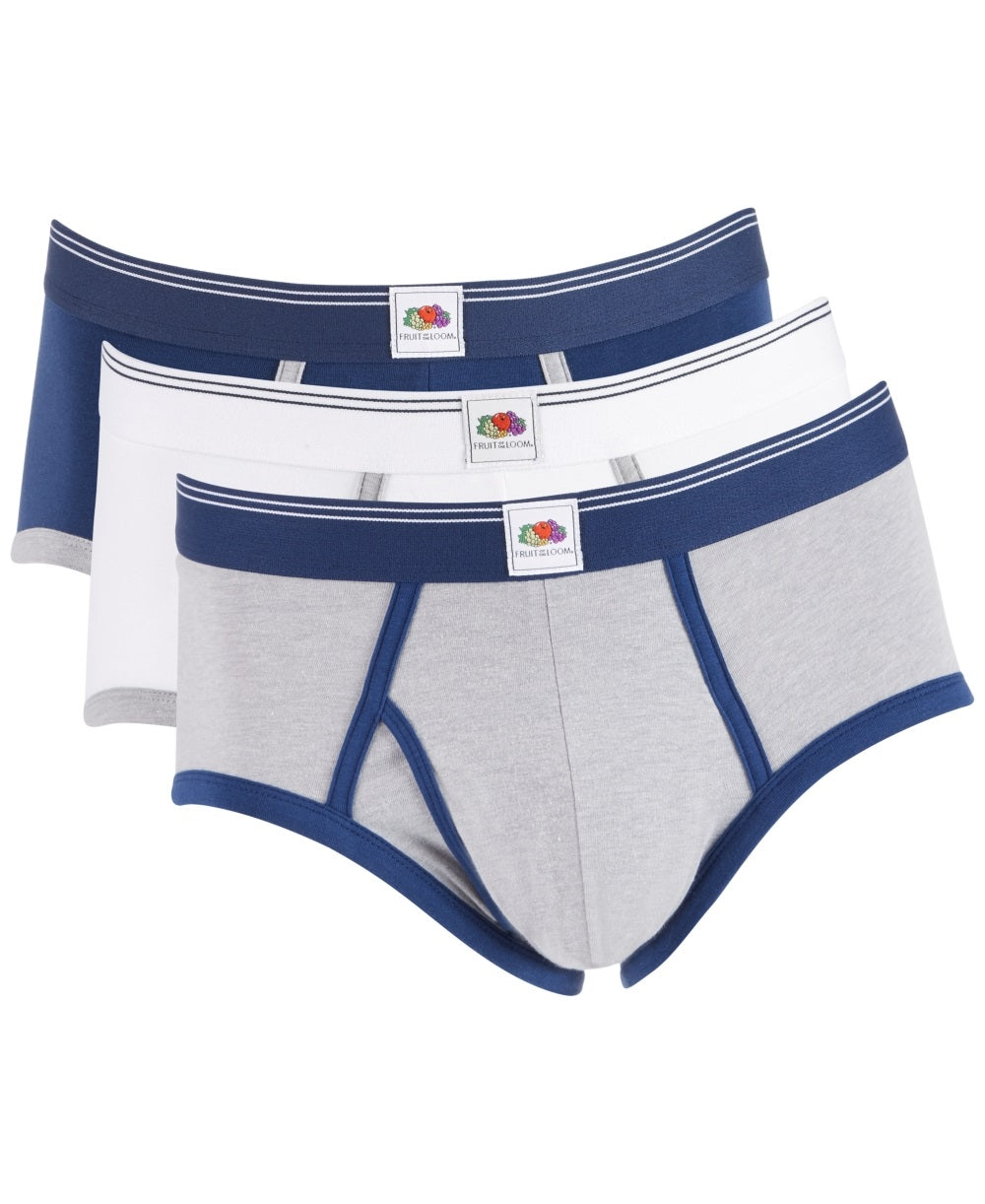 Cuecas masculinas Fruit Of The Loom, pacote com 3, edição limitada, azul, tamanho extragrande