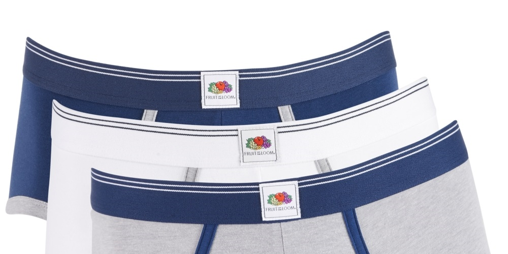 Cuecas masculinas Fruit Of The Loom, pacote com 3, edição limitada, azul, tamanho extragrande